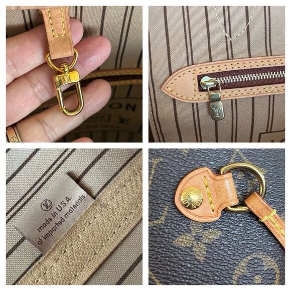 Authentic Louis Vuitton Neverfull GM Classic Monogram Tote Bag Mint Condition - Picture 12 of 17